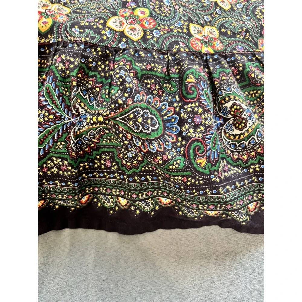 Vintage Handmade Prairie Skirt 70s XS Ditsy Floral Cottagecore Romantic Boho